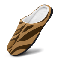 Image 7 of Koffee Slippers N' Kreme Men's Animal Print Striped Cotton Slippers