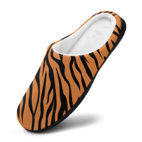 Image 15 of Koffee Slippers N' Kreme Men's Animal Print Striped Cotton Slippers