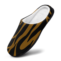 Image 3 of Koffee Slippers N' Kreme Men's Animal Print Striped Cotton Slippers