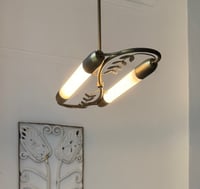 Image 11 of Group of Three Scandinavian Brass Ceiling or Wall Lights