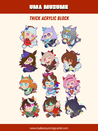 UMA MUSUME Thick Acrylic Blocks