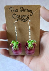 Image 1 of Pawdka Cranberry Mice Earrings