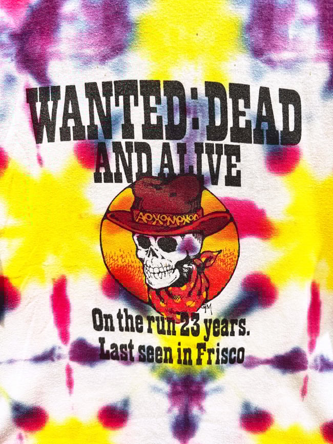 Grateful Dead 80s 'Wanted Dead and Alive ' - Size L