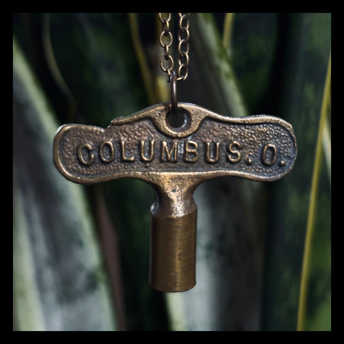 Columbus Ohio gas key necklace