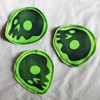 Image 2 of Skull Sew-On Patch 3x4 in