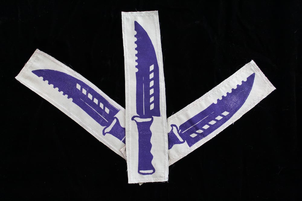 Image of Hunting Knife Sew-On Patch 2x8in