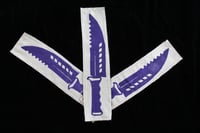 Hunting Knife Sew-On Patch 2x8in
