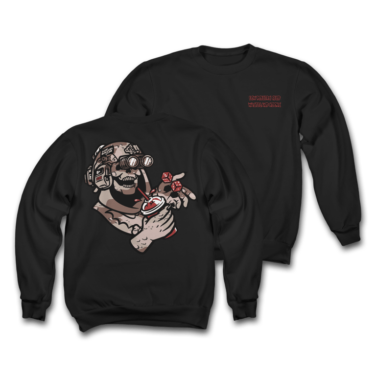 LRC X WLK - " CHOCOLATE CHIP MISFORTUNE "- BLACK CREWNECK