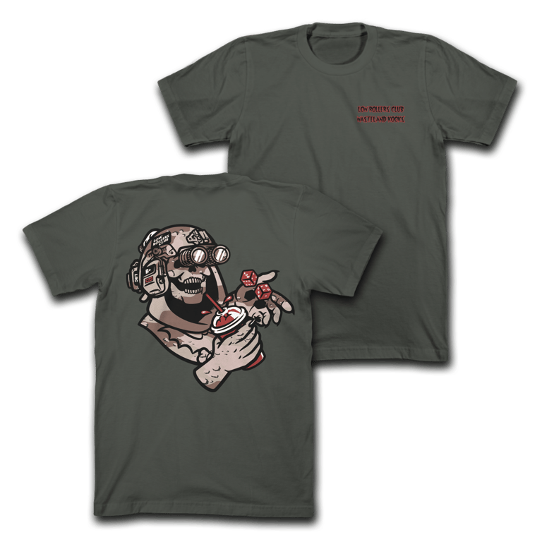 LRC X WLK - " CHOCOLATE CHIP MISFORTUNE "- CHARCOAL MIDWEIGHT TEE