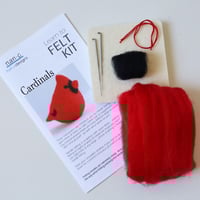 Image 3 of Cardinals - Needle Felting Kit