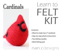 Image 2 of Cardinals - Needle Felting Kit