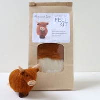 Image 1 of Highland Cow - Needle Felting Kit