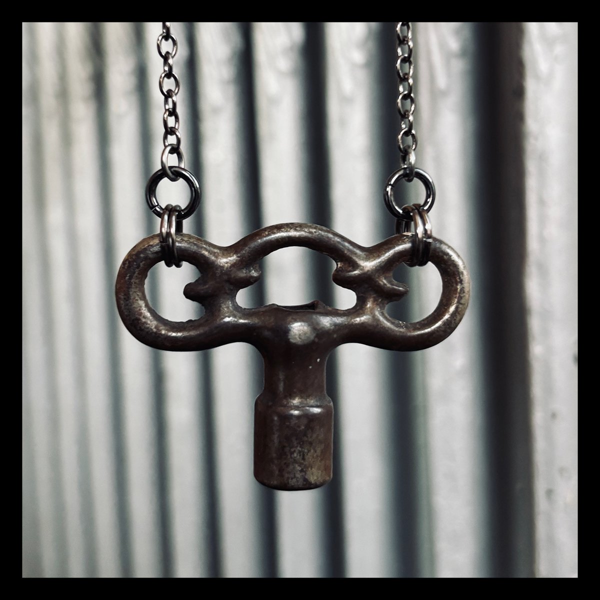 Antique gas key necklace
