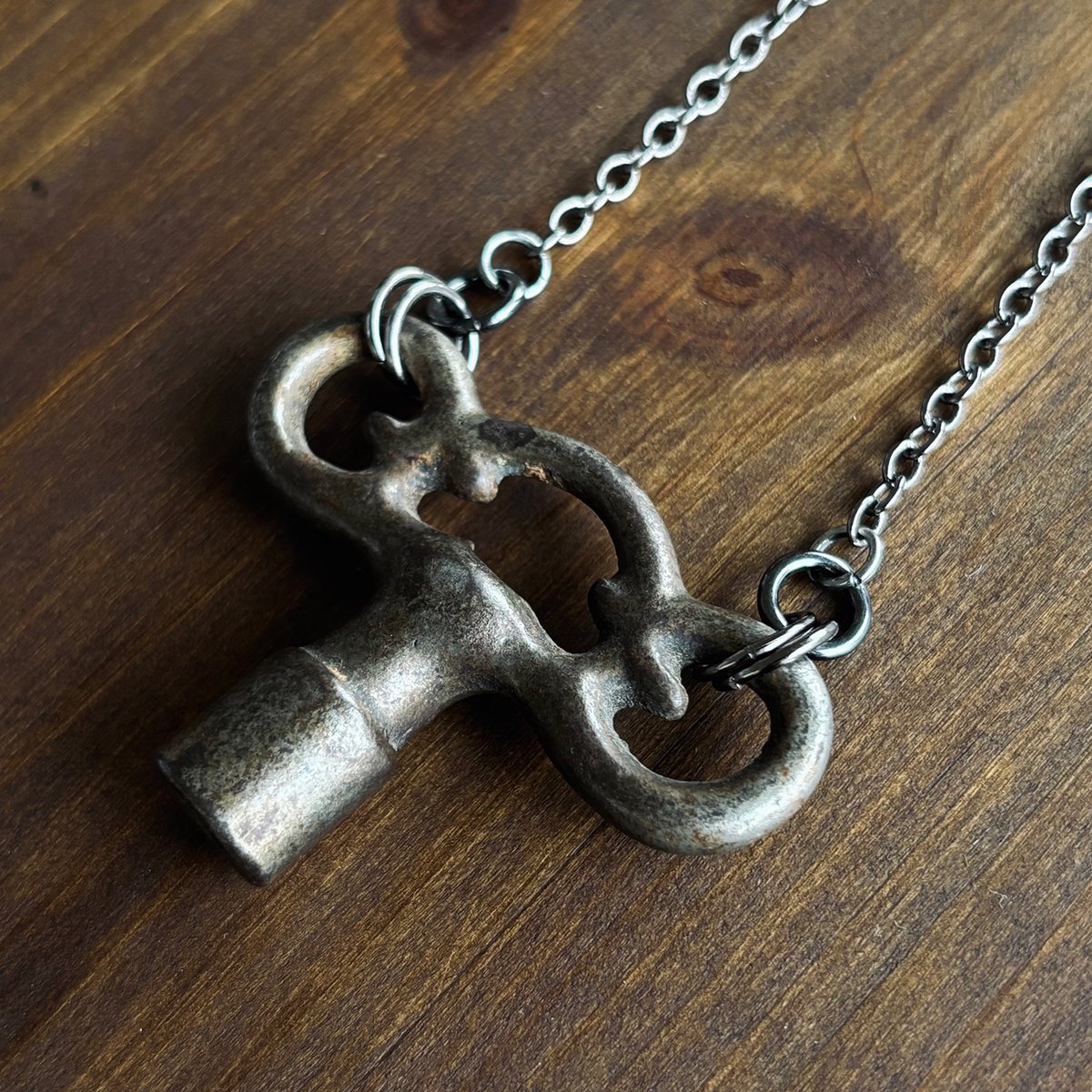Antique gas key necklace