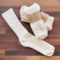 Cotton, Alpaca and Merino Ribbed Women's Socks