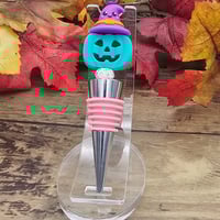 Image 1 of Blue Pumpkin Witch Wine Stopper