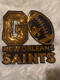 Go N.O. Saints Gold Sequin