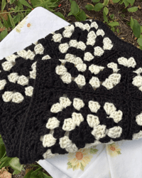 Image 1 of Black Granny Square Cowl