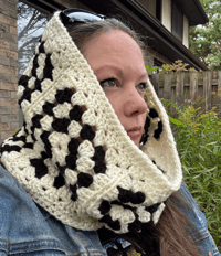 Image 4 of White Granny Square Cowl