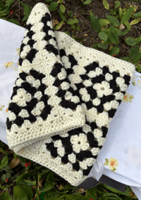 Image 3 of White Granny Square Cowl