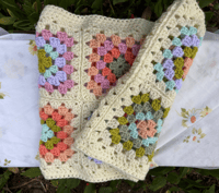 Image 1 of Pastel Multi Colour Granny Square Cowl