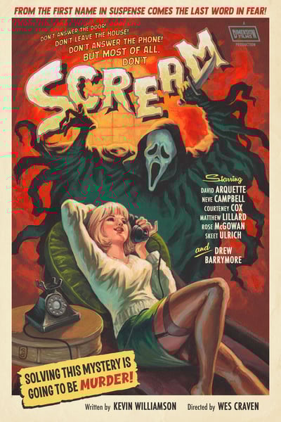 Image of Scream Retro Poster Print