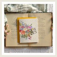 Image 1 of Gold Lux : Amongst the Wild Flowers : Birthday Wishes Greeting Card