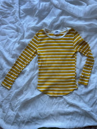 Image 1 of Old Navy Ribbed Striped Long Sleeve Tee