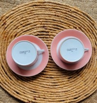 Image 4 of Vintage Fitz & Floyd Rondelet Peach Cups & Ssucers