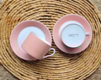 Image 5 of Vintage Fitz & Floyd Rondelet Peach Cups & Ssucers
