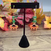 Image 1 of Mouse Pumpkin Earrings