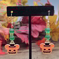 Image 2 of Mouse Pumpkin Earrings
