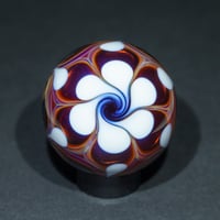 Image 2 of Red and White Pinwheel Marble