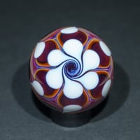 Image 7 of Red and White Pinwheel Marble
