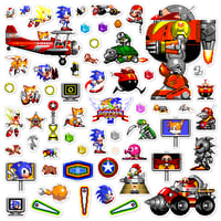 Image 1 of Sonic the Hedgehog 2 Sticker Set (60 Pieces)