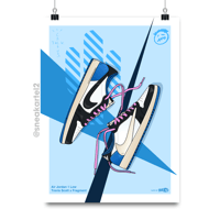 Image 1 of Sneaker Poster Air Jordan 1 Low x Fragment x Travis Scott Hypebeast Print