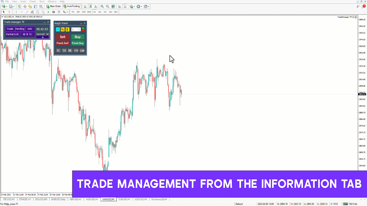 Image 2 of Trade Manager TF Expert MetaTrader 4 Download [TradingFinder]