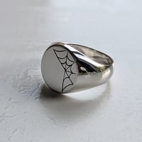 Image 2 of Cobweb Oval Signet Ring