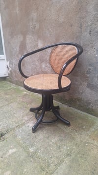 Image 1 of Fauteuil de bureau en bois courbé
