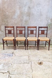 Image 2 of Loy de 4 chaises en chêne et cordes par Audoux et Minnet