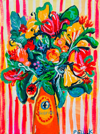 Image 1 of Flower in mate Original Painting