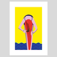 Lang rood haar (Fine art print)