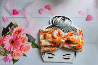 Image 2 of Autumn highland cow scrunchie & headband