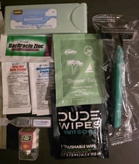 Image 3 of Men’s Travel First Aid & Personal Care Kit – Compact Essentials in Holographic Bag 