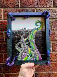 Image 3 of Ornate kracken framed original 