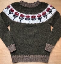 Image 1 of Blooming thistle - Icelandic wool sweater - Preorder 