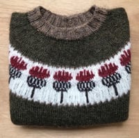 Image 2 of Blooming thistle - Icelandic wool sweater - Preorder 