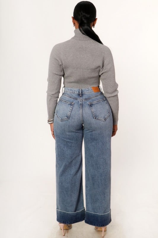 Image of Cuffed Denim Jeans