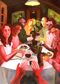 'But what if I get a seat at the wrong table?' Limited Edition Fine Art Print