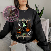 Thick Thighs Spooky Vibes Sweatshirt (Black Version)